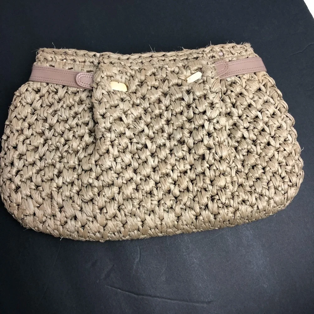MORRIS MOSKOWITZ Vintage Straw Clutch. EUC.